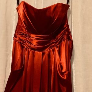Alfred Angelo dark burnt orange formal dress